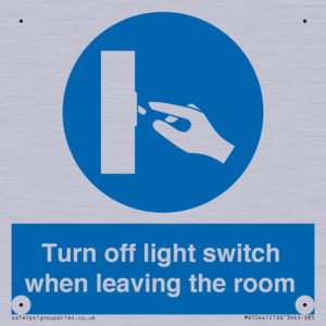 Turn off light switch when leaving the room